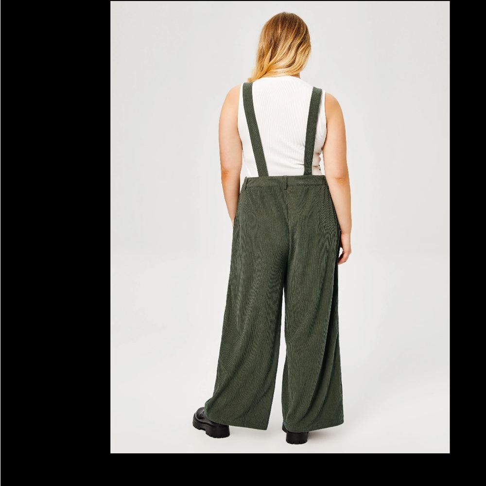 Cider Olive Green Corduroy Jumpsuit - Picture 2 of 13